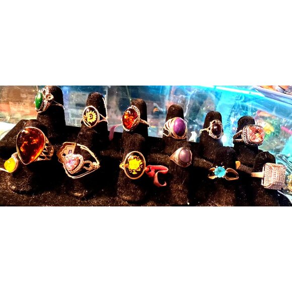 New Two Stone Baltic Amber Sterling Silver Adjustable Ring Unisex and Unique! - Picture 11 of 11